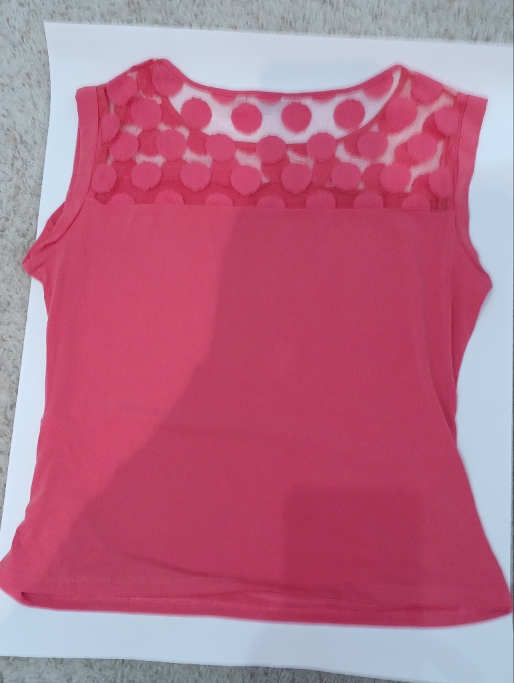 New York & Company Coral Sleeveless Dot-Yoke Tank - Picture 2 of 2